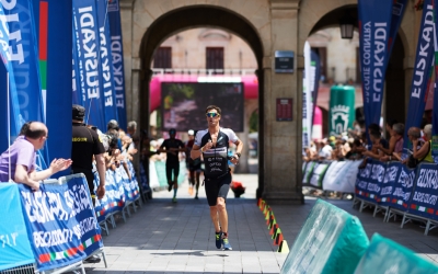 Unes molèsties a l'isquiotibial van acabar perjudicant Blanchart a la cursa a peu. | Getty Images for Ironman
